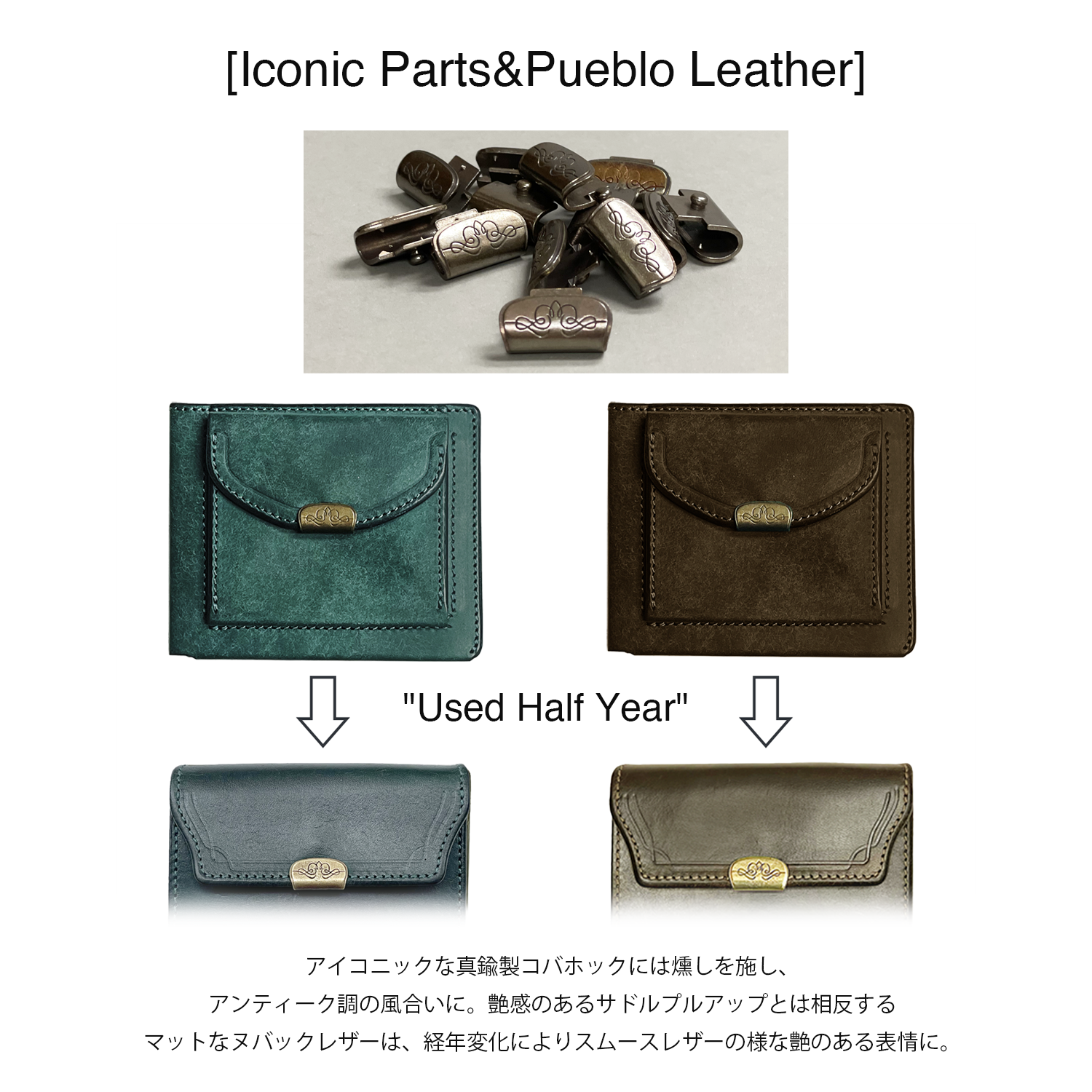 [一部カラー予約商品]Dual プエブロ スリムウォレット[DCr-1060PB]