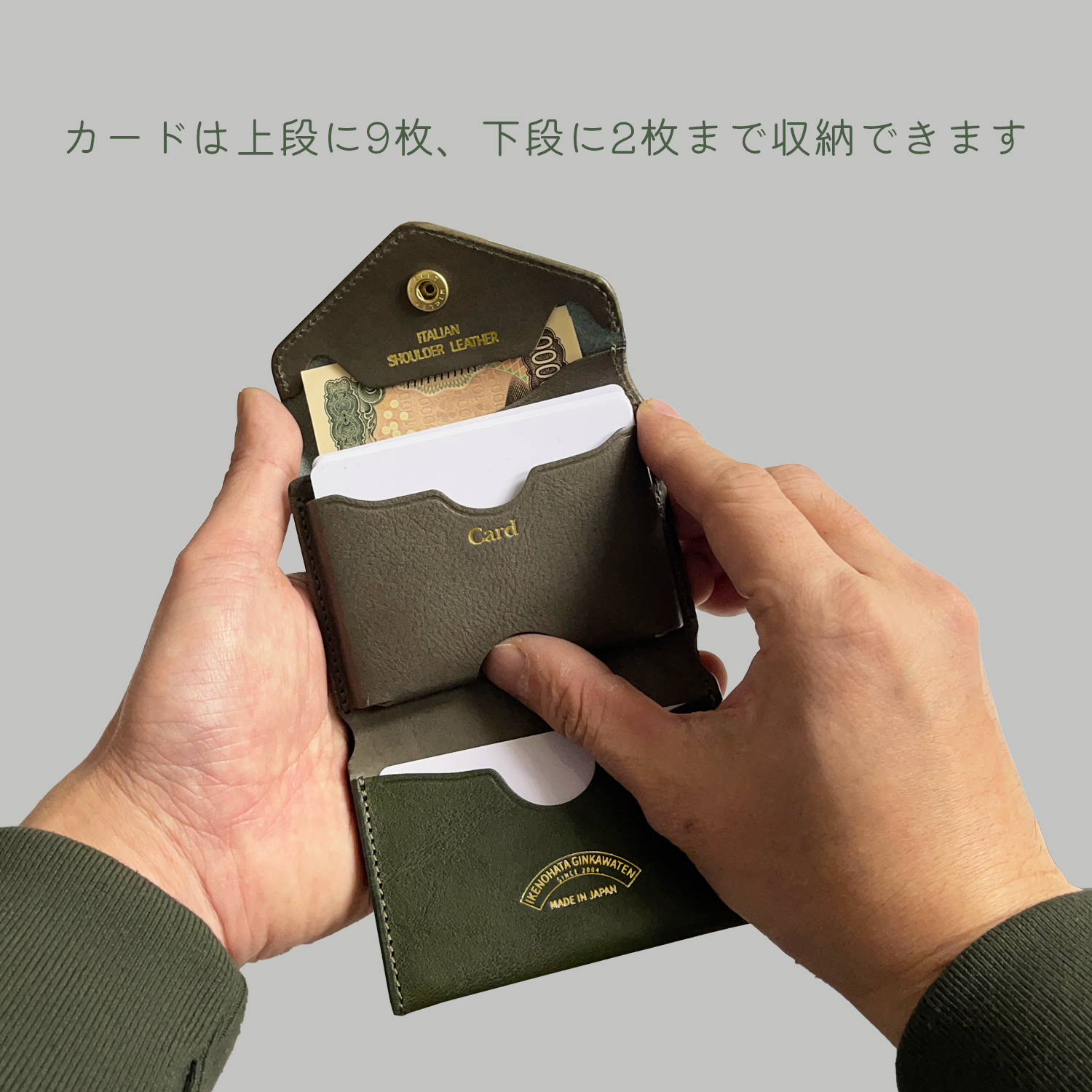 Cramp Italian Shrink Leather Compact Wallet [Limited Color] 