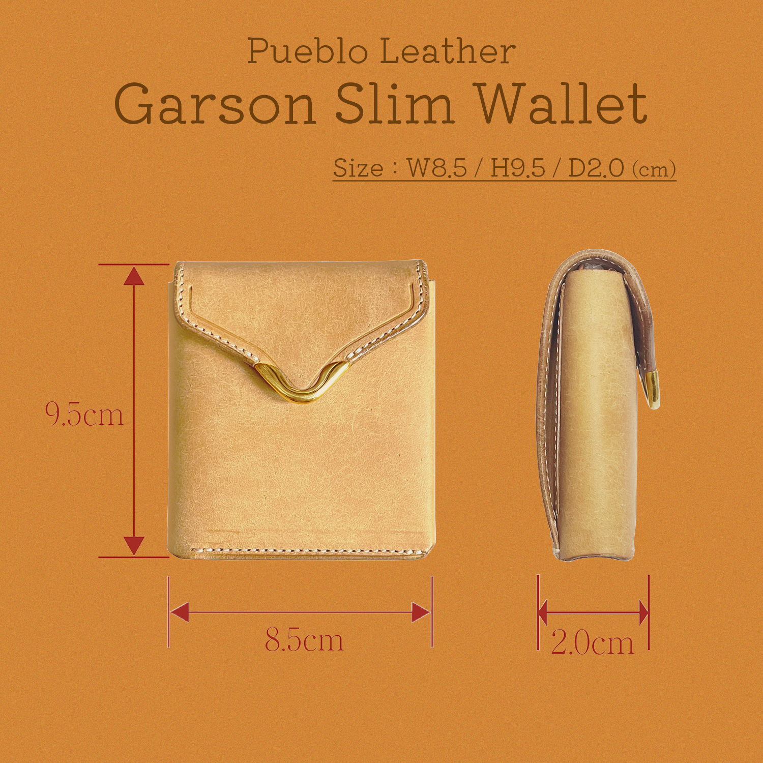 [Pre-order item] Cramp UK Bridle Leather Garcon Slim Wallet with Front Hardware [Limited Color]