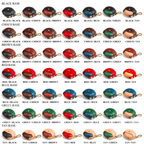 Cramp Italian Leather Swivel Coin Purse