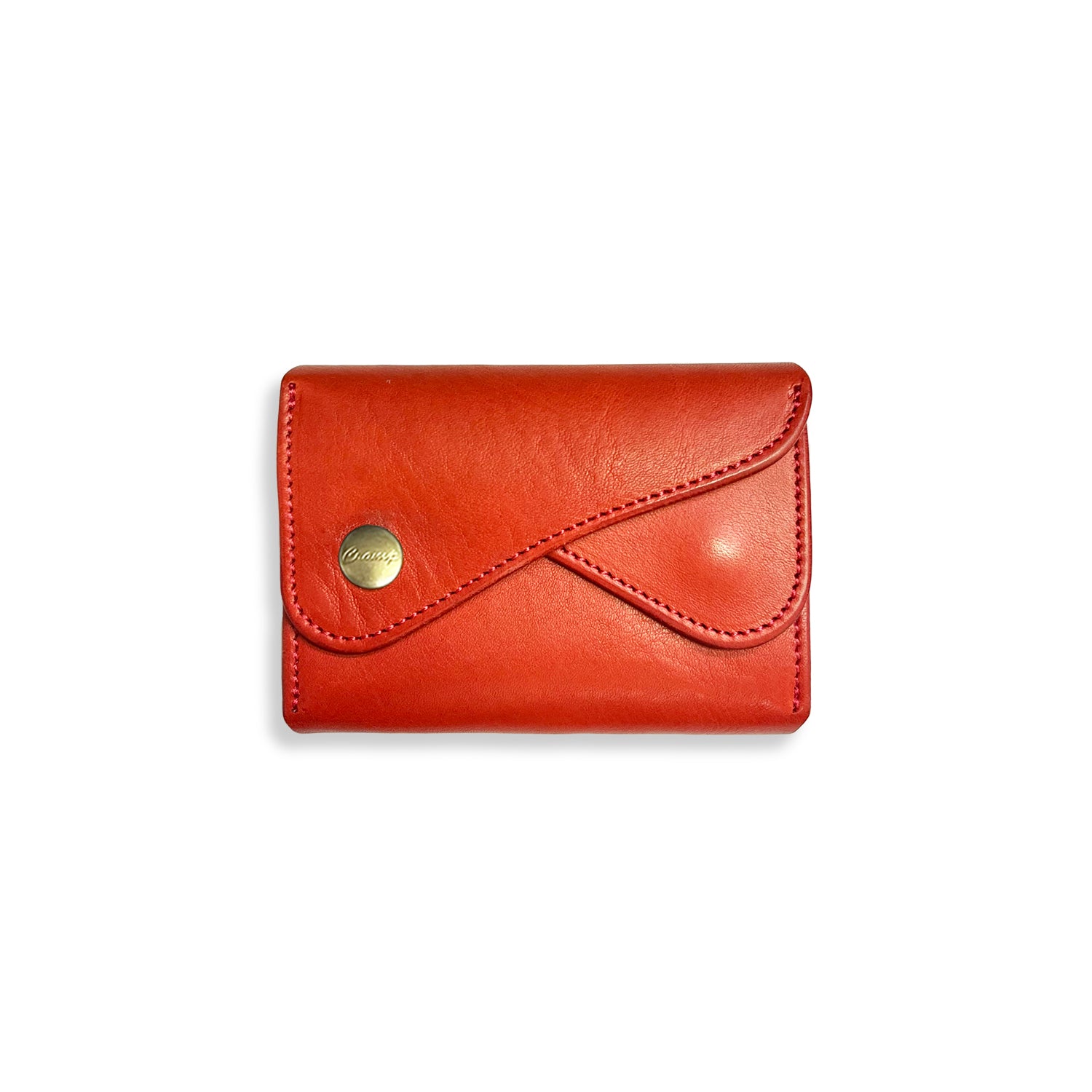 Cramp Italian Shrink Leather Double Flap Card Case