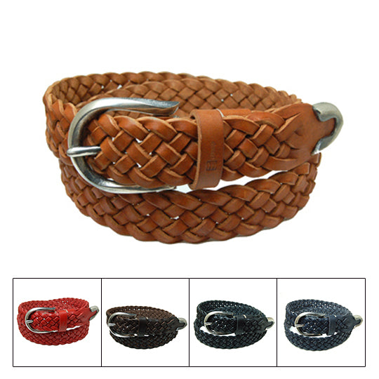 Cramp Italian Shrink Leather 32mm Mesh Belt