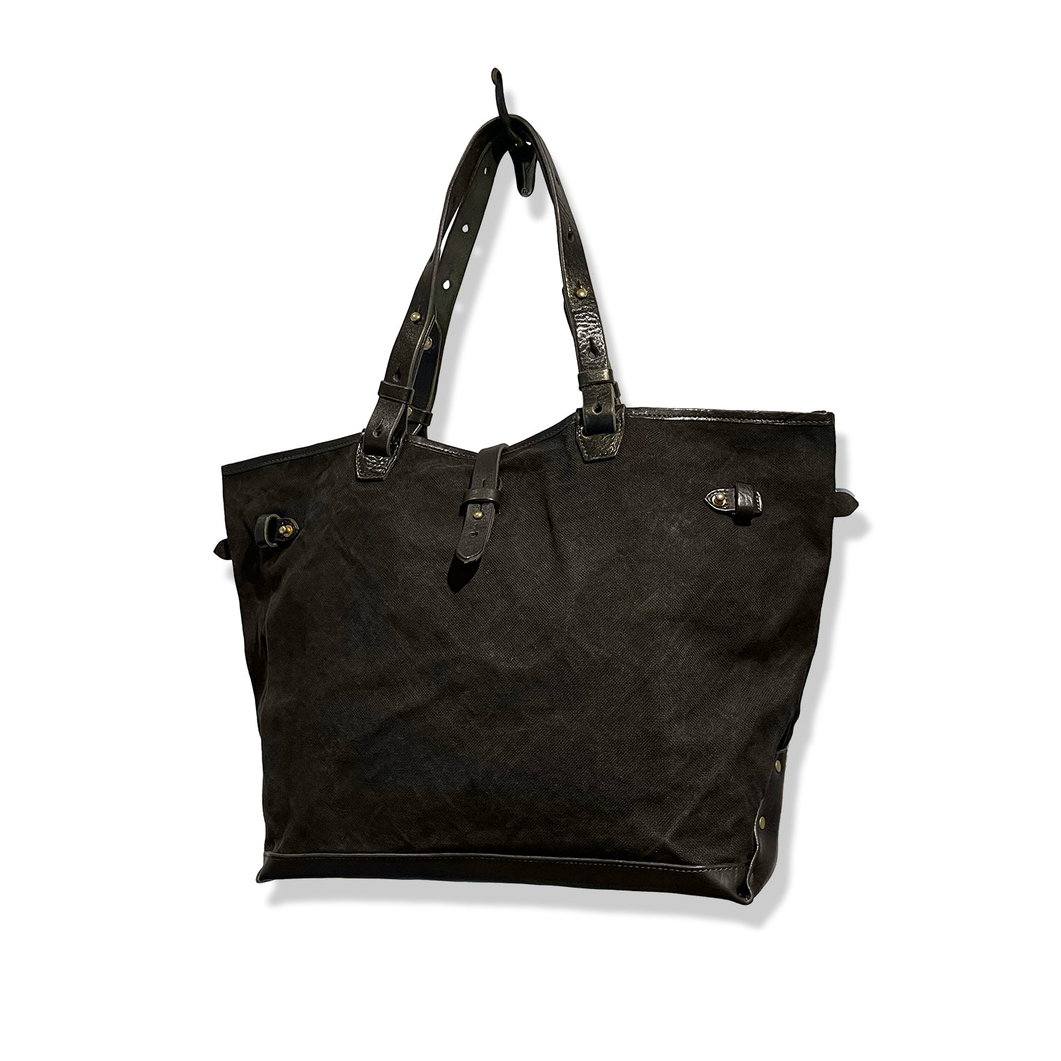 Cramp [Canvas x Oil Leather] Tote Bag [Cr-5004]