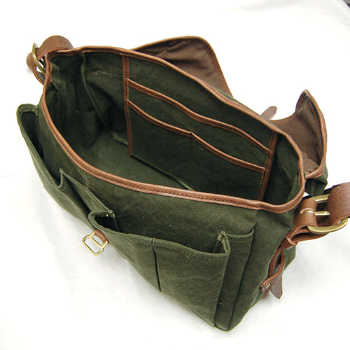 Cramp [Canvas x Oil Leather] Shoulder Bag [Cr-5014]