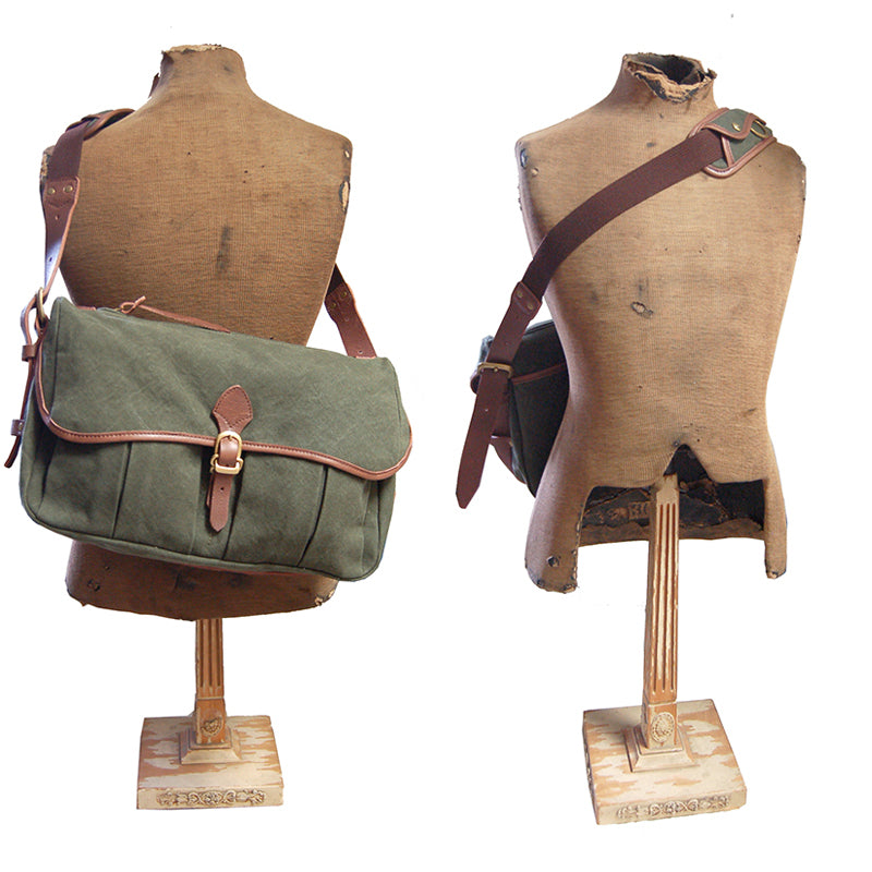 Cramp [Canvas x Oil Leather] Shoulder Bag [Cr-5014]