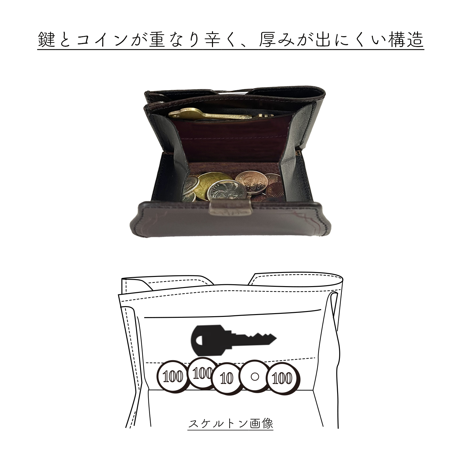 [Sold Out]Dual サドルプルアップ ギャルソンコンパクトウォレット[DCr-1050]