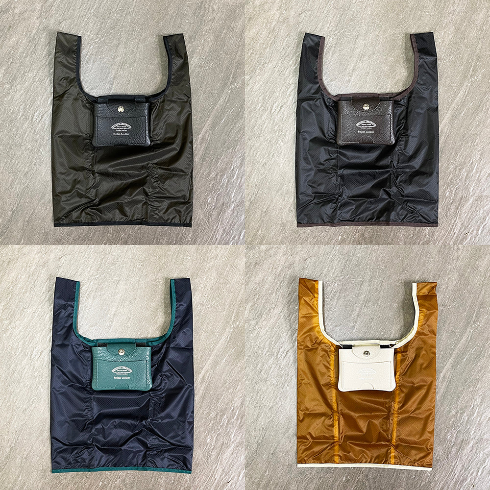 Ikenohata Ginkakuten Italian leather x nylon eco bag (small) [IK-15]