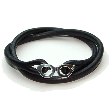 Lilac×Cramp Glasses Leather Bracelet [Lc-329E]