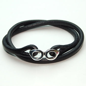 Lilac×Cramp Glasses Leather Bracelet [Lc-329R]