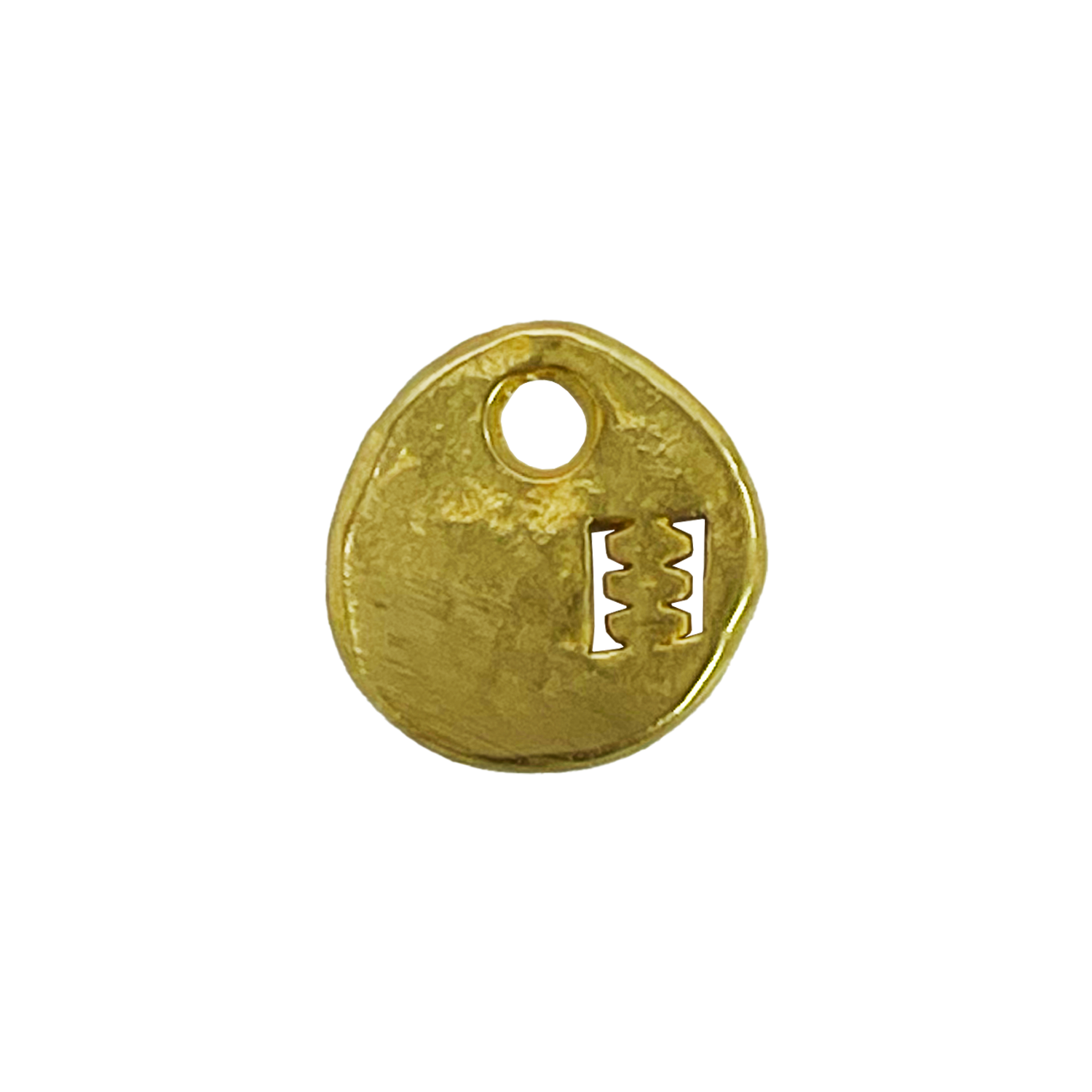 Brass charm with Cramp logo